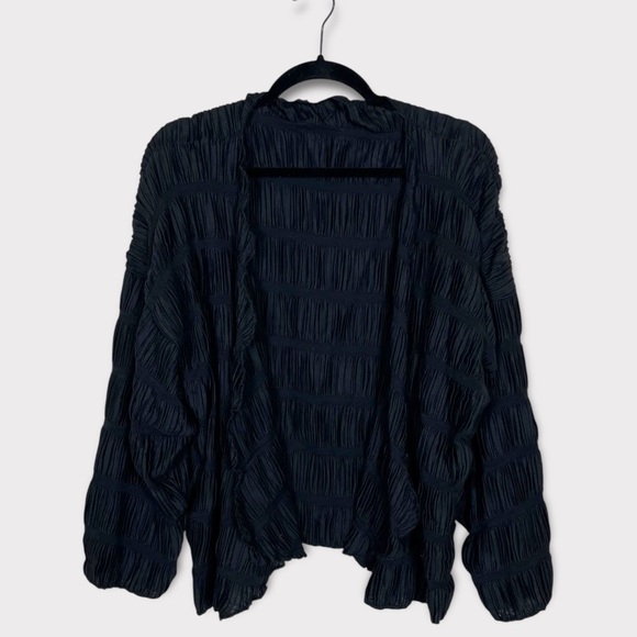 Michelle St John Cardigan 1 Loose Grunge Punk Whimsigoth Lightweight Black - Picture 1 of 6